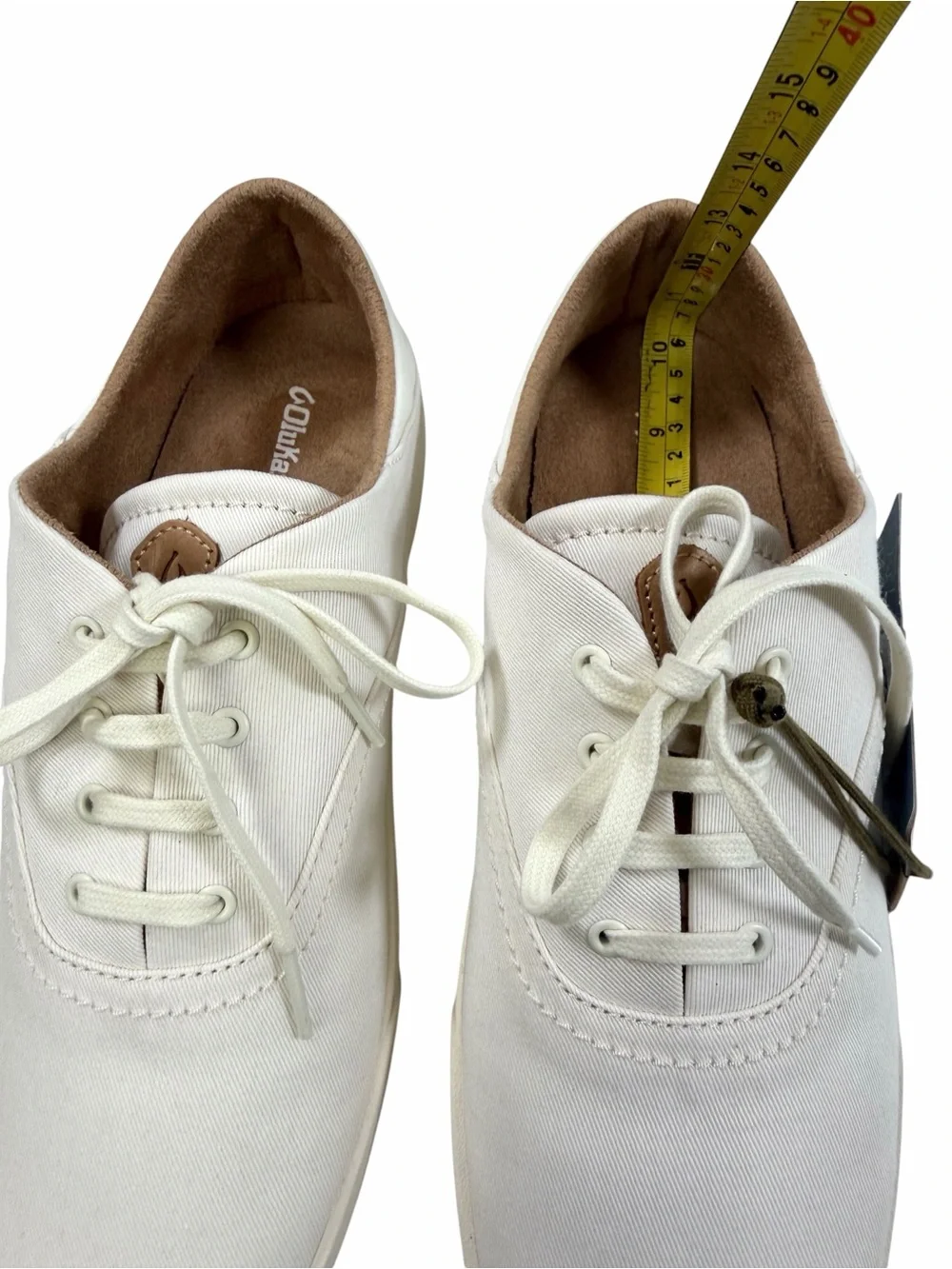 Olukai Kohu Canvas Sneakers in Off-White Color Women’s Size 10